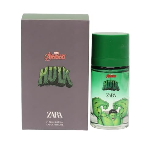 Zara Avengirs Hulk Kids Perfume Amber Floral Eau de Toilette Orange Blossom Vanilla & Mandarin Fragrance EDT Eau de Toilette 50ml (1.69 fl. oz.)