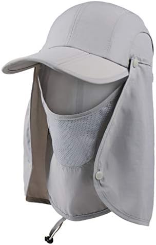 GADIEMENSS UPF 50+ Folding Fishing Hat UV Protection Mask Removable Adjustable Legion Hat Quick Dry Sun Hat Hunting Hat