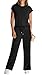 WIHOLL 2 Piece Sets for Women Summer Lounge Sets Country Concert Cruise Outfits Business Casual Teacher Cozy Matching Sets Women Clothing 2025 Fashion Wide Leg Pants Pajama Sets Spring Break Black L