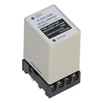 Generic Floatless Levels Switch, Conversion Type Water Level Relay Less Interference 250VAC 5A Contact Capacity Flame Retardant for Drainage Projects |