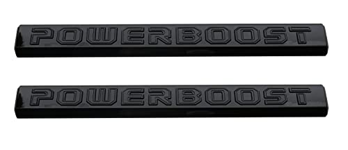 Image of 2pcs POWERBOOST Latter Emblem Left Door Badge Nameplate Replacement for 2019-2023 F-150 (Black)