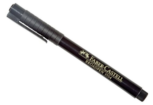 Faber Castell Faserschreiber Broadpen 1554 schwarz (10 Stck)