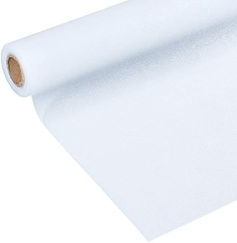 Shelf Liner Silicone Shelf Liners for Kitchen Cabinets Non-Adhesive Non-Slip Waterproof Cabinet Liner Drawer Liner Refrigerator Liners Durable & Reusable (12 Inch x 10 FT, Translucent-White)