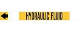 Brady 5710-Hphv - Marcatore ad alta visibilità, B-681/B-883, nero su giallo poliestere over-laminato su portante di plastica in fibra di vetro, leggenda "fluido idraulico"