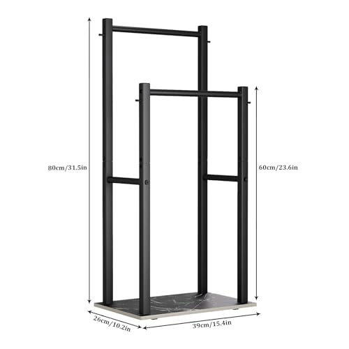 Toallero de baño negro SMJ002B- con acabado elegante 6