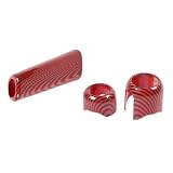 Cubierta Decorativa Para Pomo Cambio Marchas Freno Mano ABS Tracción 4x4 para Jeep para Wrangler JL para Gladiator JT 2018 2019 2020 2021 2022 Automóviles Interiores(Red Carbon Look)