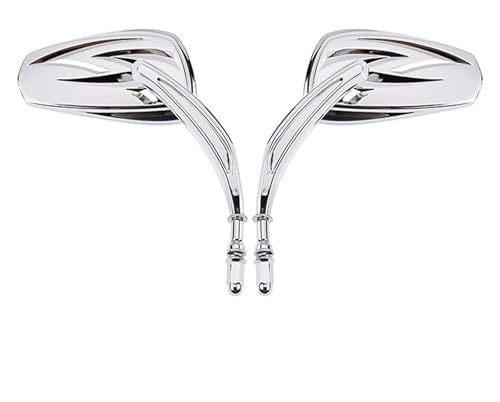 Rétroviseurs embout de guidon 8mm argent pour vos road trips en Street Glide