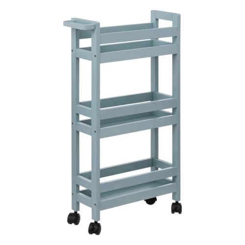 5five - carrello colorama su rotelle, 3 livelli, articolo blu
