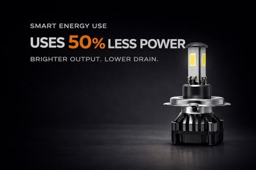 Image of Yango H4 LED Headlight Bulb 45W Super Bright 4500LM - Universal Fit Motorcycle Car Bike Headlight Replacement AC /DC Compatible Made in India