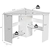 Amazon.com: Tangkula White Corner Desk - 90 Degrees Triangle for ...