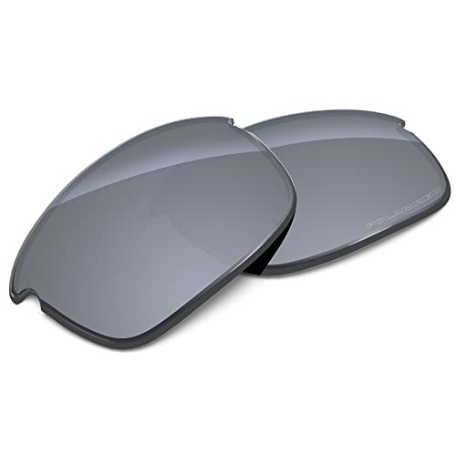 Image of Performance Replacement Lenses Compatible with Oakley Bottle Rocket OO9164 Polycarbonate Polarized Etched-Silver Metallic