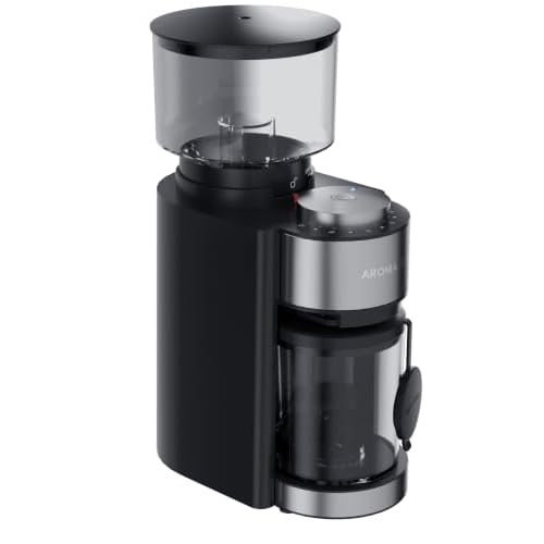 ​Aromaster Burr Coffee Grinder, 25 Settings, 2-12 Cups, Anti-Static, Black