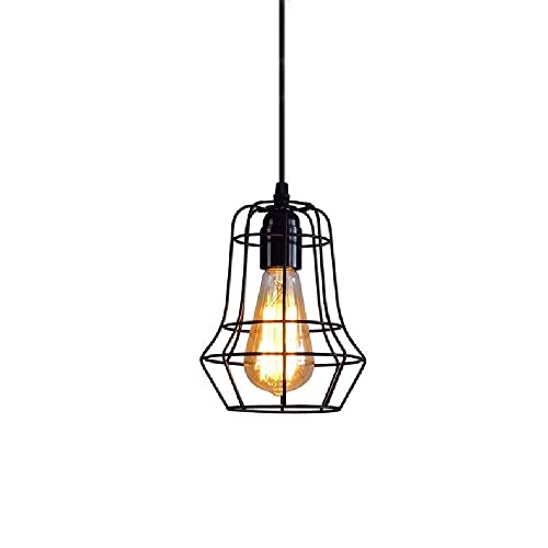 Lámpara de techo industrial del metal de la vendimia E27 foco orientable negro
