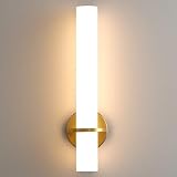 AIJIASI Gold Wall Sconce - Modern Sconce Wall Lighting 18W 3000K Led Dimmable Wall Light Acrylic Lam