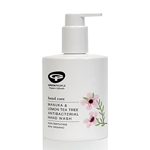 Green People Manuka & Lemon Tea Tree Hand Wash - Antibacterial Hand Wash - Paraben & SLS Free - Organic, Cruelty Free & Vegan, 300ml (Package may vary)
