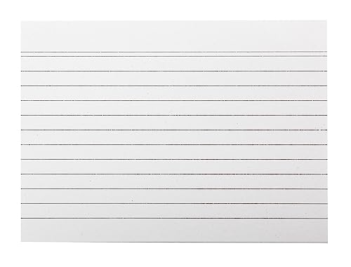 Karteikarten A6, 148 x 105mm liniert, weiß, 400 Stück in praktischer Spenderbox, für Vokabeln, als Lernkarten, Moderationskarten, Büro und Schule in 180g/m²