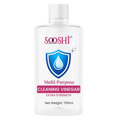 Image of Sooshi Premium Cleaning Vinegar 750ml - Concentrated Multipurpose Distilled White Vinegar | Removes Stain, Limescale, Grease & Odors | for Kitchen, Bathroom, Floor & Household Cleaning