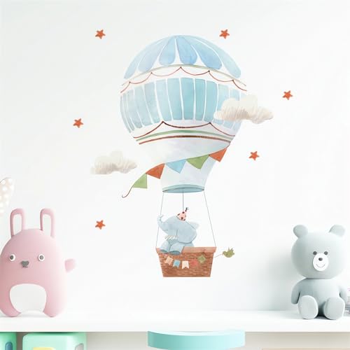 Vinilo Decorativo Infantil Elefante Globo - 62x74 cm