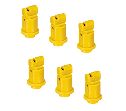 Pack of 6 - TeeJet Induction Flat Spray Tips Yellow 110° Polymer Visiflo Farmer Bob's Parts TTI11002-VP