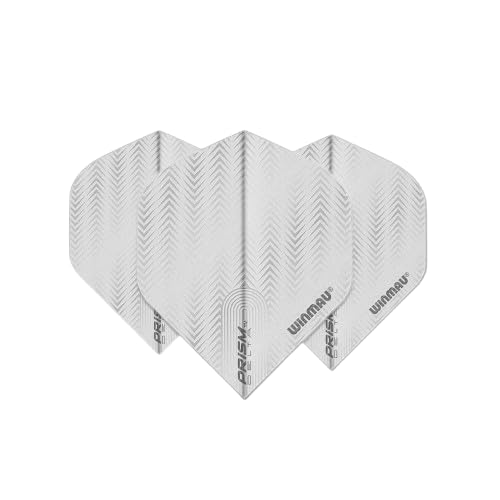 WINMAU Prism Delta Design Extra Thick Dart Flights - 10 sets per pack (30 dart flights in total) (White Zig Zag Standard) - Image 2