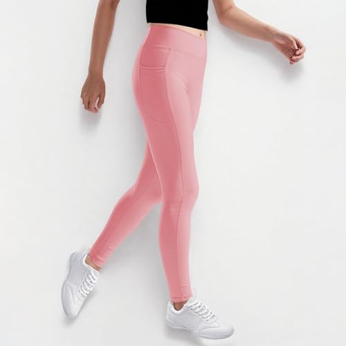 Girls Leggings Casual Seamless High Waisted Stretch Tights Dance Yoga Pants Kids Leggings with Pockets 5-12 Years2