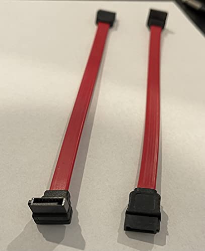 Pack de 10 cables SATA de datos 6" con conector en ángulo bajo de 180° miniatura 2