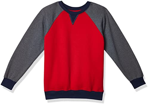 Fruit of the Loom boys Fleece Sweatshirts, Hoodies, Sweatpants & Joggers Shirt, Sweatshirt - True Red, X-Small US