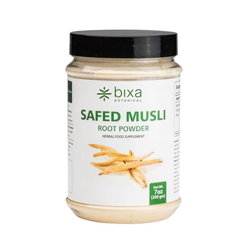 Image of bixa BOTANICAL Safed Musli Powder, Chlorophytum Borivilianum, 7 oz, 200 g