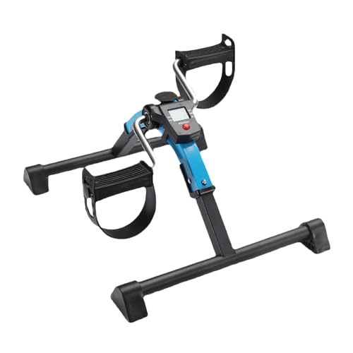 CQIKRWGWS Pedaleador de Ejercicio, minibicicleta de Ejercicio para Debajo del Escritorio, con Pantalla LCD y Resistencia Ajustable para Personas Mayores, Ideal para ejercitar Brazos y piernas.