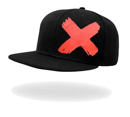 Image of Tai & Zai Black Snapback Hat with Printed, Adjustable Flat Brim Cap, Six Hole Breathable Design
