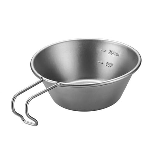 Tazza in titanio da campeggio, portatile, design leggero, ideale per escursioni, picnic e viaggi