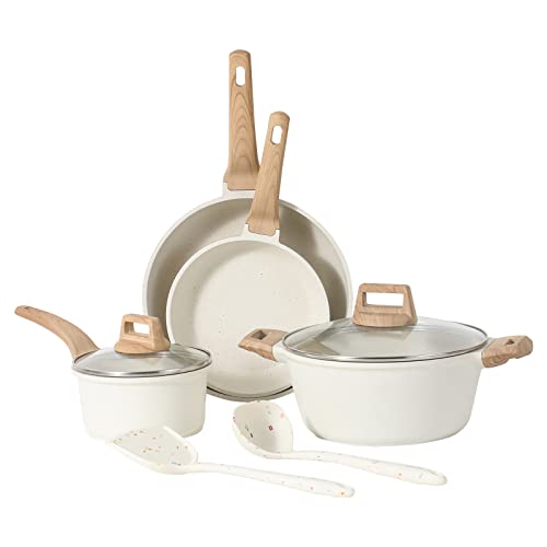 KASANOVA 8 Piezas Juego de Sartenes Antiadherentes,Sartenes de Aluminio Prensado,Con...