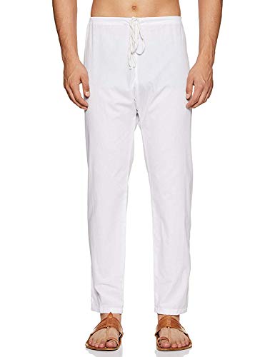 Men Cotton Kurta Pyjama Pajama Set Casual Regular Ethinic Wear Indian Dress White2