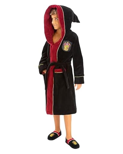 Funidelia Bata Oficial de Gryffindor - Harry Potter para hombre y mujer, Merchandising de Hogwarts para adultos para regalar en Navidad y Cumpleaños., – Talla 10-12 años | Ya disponible en tu tienda friki favorita! En mundofriki.es!