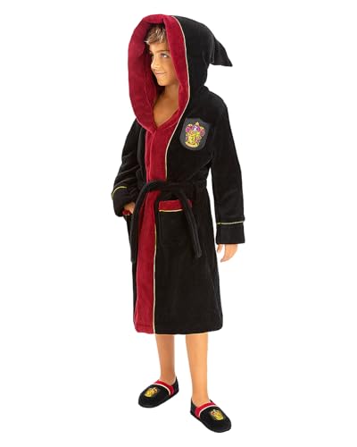 Funidelia Bata Oficial de Gryffindor - Harry Potter para hombre y mujer, Merchandising de Hogwarts para adultos para regalar en Navidad y Cumpleaños., – Talla 10-12 años