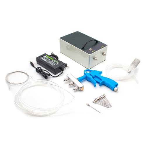 iDili Electric Meat Saline Syringe Pump, High Pressure Bacon Pump Gun Electric Injector Meat Processor with 316 Stainless Steel Needle (3 Needles)