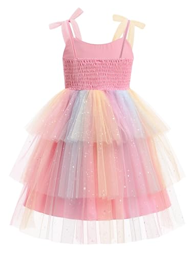 IDOPIP Toddler Baby Girl Sequin Butterfly Tutu Dress Summer Sleeveless Smocked Backless Princess Birthday Party Tulle Dresses2