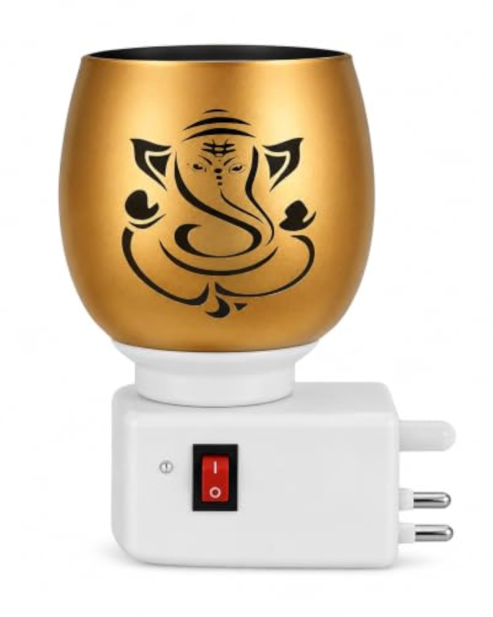 Electric Camphor Diffuser with LED Night Lamp, Om & Ganesha Design