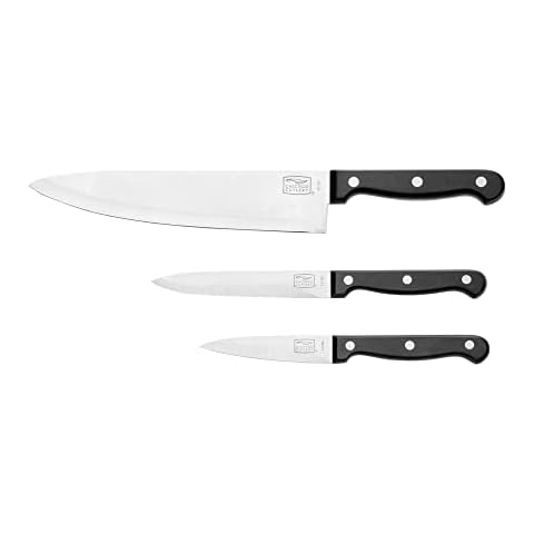 Chicago Cutlery Essentials 3 Piece Stainless Steel Knife Set Cover
