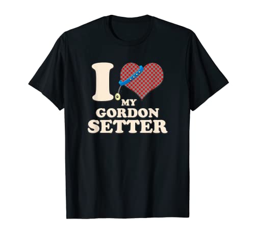 Amo a mi Gordon Setter Heart Dueño del perro Camiseta