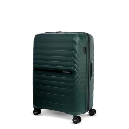 Image of Samsonite Octolite Neo Expandable 68 Cms Medium Check-inPolypropylene Hard Sided 8 Wheel Spinner Luggage /Suitcase /Trolley Bag (Green)-10 Year Global Warranty