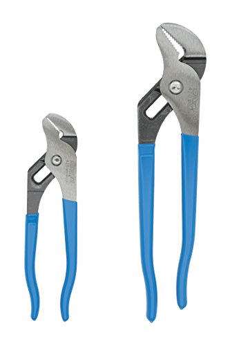 Channellock 2 Piece Tongue and Groove Pliers Set - 9.5-Inch, 6.5-Inch | Straight Jaw Groove Joint Pliers | Laser Heat-Treated 90° Teeth| Forged from High Carbon Steel | Patented Reinforcing Edge Minimizes Stress Breakage | Made in USA #1