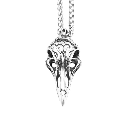 Collier corbeau homme sculpté pour en finir avec les bijoux ternes