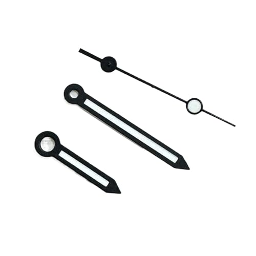 RNSZKIPJ für NH35 schwarze Dreizeiger-Uhr mit Leuchtzeigern, geeignet für japanisches NH35/364R/7S-Uhrwerk, schwarz / weiß, 6174