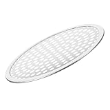 ERINGOGO Bandeja para Pizza Redonda Perforada de Acero Inoxidable Resistente al Desgaste Ventilación Uniforme para Hornear Rápido Bandeja Multiusos para Horno Doméstico y Profesional