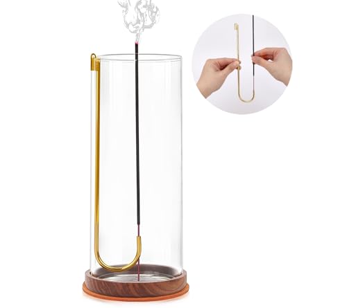 Codinoo CODI1JM Incense Holder For Sticks,Incense Burner Holder,Modern Incense Holder For Stick With Glass Ash Catcher,Insence-Stick Holder [Anti-Ash Flying] For Yoga Spa,Home Living Room Office Decor（S） cover