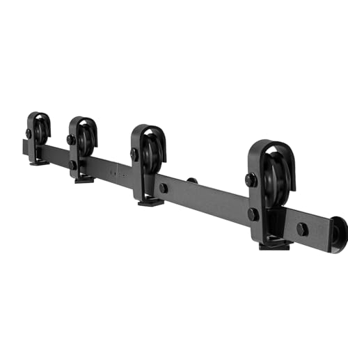 VEVOR Bi-Folding Sliding Barn Door Hardware Track Kit, 52" Top Mount Track Kit, Slide Smoothly & Quietly, Heavy Duty, Easy to Install, Suitable for Four 12" Closet Pantry Laundry Doors (Not Included) by VEVOR - Image 2