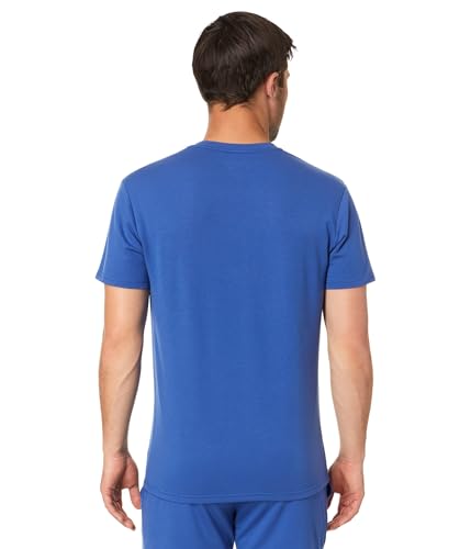 POLO RALPH LAUREN Mini Terry Short Sleeve Loungewear Crew Royal Navy/T-Bird Yellow SM3