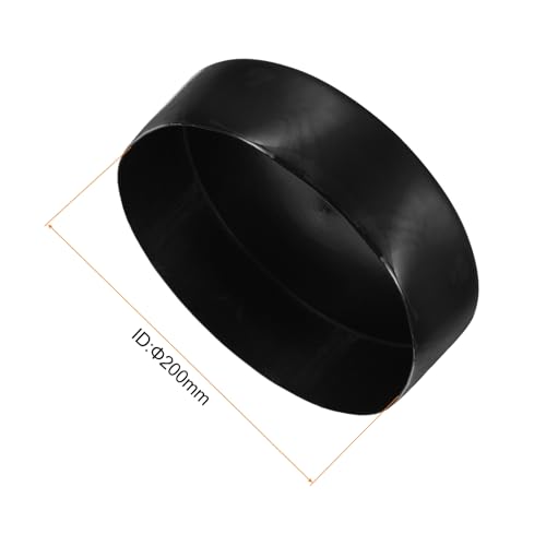 Image of uxcell 4pcs Rubber End Caps 200mm ID Vinyl Round End Cap Cover Screw Thread Protectors Black, 50mm Height