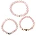 Cuarzo rosado pulsera de elefante con perlas naturales y piezas destacadas de...